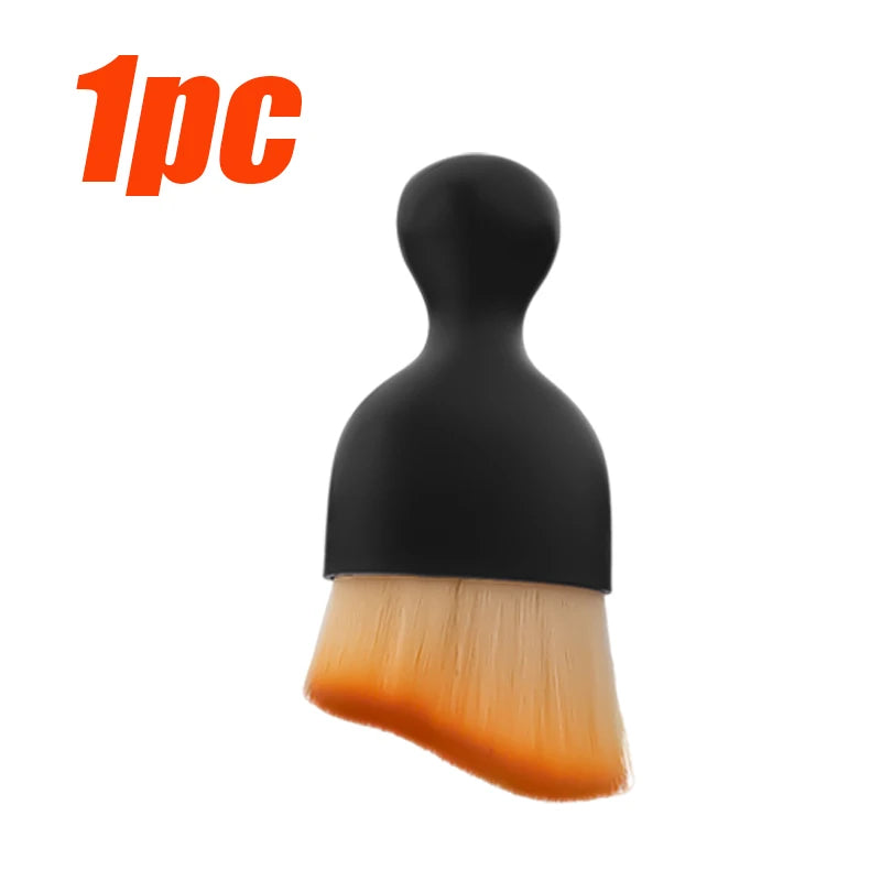 Escova macia para limpeza de ventilação de carro, com invólucro, ferramenta de limpeza interior do carro, escova artificial para fendas de carro, detalhamento de carro