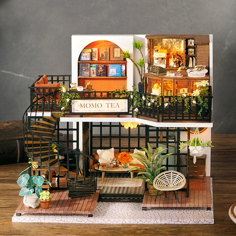 Doll House Handmade 3D Puzzle Making Building Model Kit Production And Assembly Room Toys Wooden Crafts DollHouse Birthday Gifts