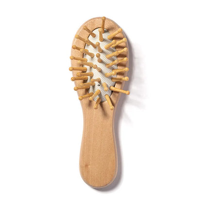 Hair Comb Air Bag Massage Wood Bamboo Air Cushion Comb Anti-static Pet Hair with Hand Salute   Produtos Pet  Grooming