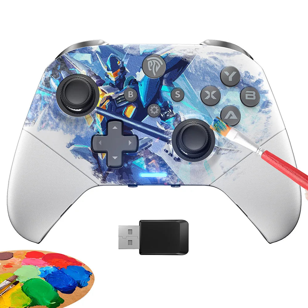 Mando inalámbrico para juegos EasySMX X10 con gatillo Hall y botones mecánicos para Switch, PC, Android e iOS.