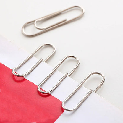 50/100/200PCS Metal Paper Clips Binding Clip Home Office Storage Supplies Anti Lost Mini Bookmark Planner Marking Paperclips