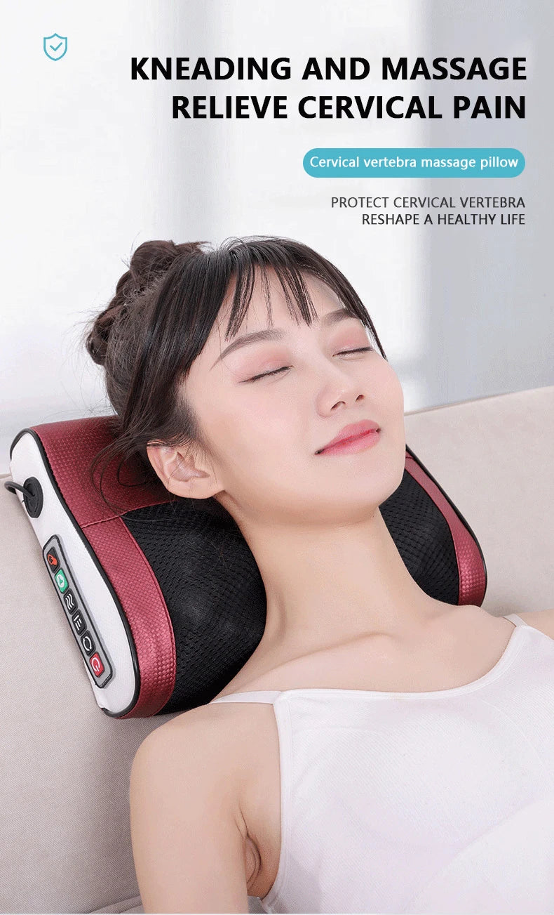 Almohada masajeadora eléctrica para cuello 2024, multifuncional, para la salud del cuello y la relajación.