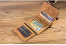 Men's Wallet Leather Billfold Slim Hipster Cowhide Credit Card/ID Holders Inserts Coin Purses Luxury Business Foldable Wallet