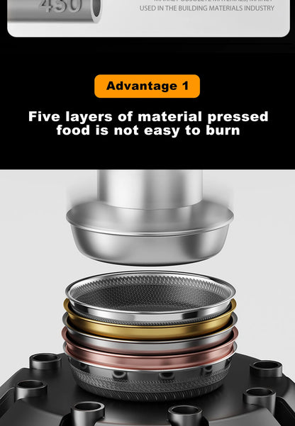 MOEYE Frying Pan 316L Stainless Steel 28/30/32cm Kitchen Nonstick Pan Cooking Skillet Kitchen Nonstick Skillet Induction Pan