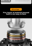 MOEYE Frying Pan 316L Stainless Steel 28/30/32cm Kitchen Nonstick Pan Cooking Skillet Kitchen Nonstick Skillet Induction Pan