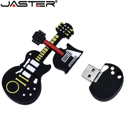 JASTER - Memoria USB de 64 GB con diseño de instrumento musical, diseño de guitarra, violín y violín, resistente al agua, 16 GB y 8 GB