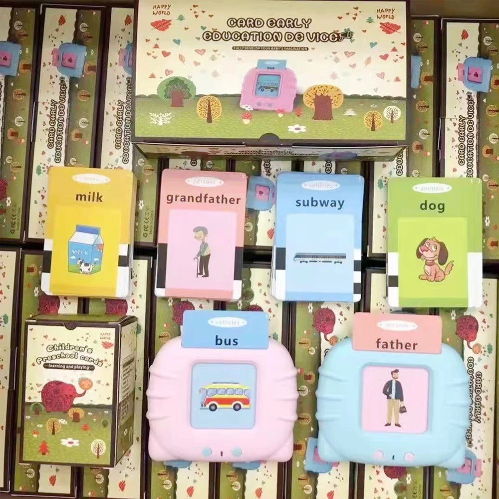 Early Education Flash Card Talking Flashcards for Kids Preschool Electronic Early Education Machine Gift Toddlers Montessori Toy
