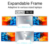 14 inches Laptop Expansion Screen FHD Portable Tri-screen Monitor with 1 Cable for 2 Displays for Windows MacOS for 15-17.3 inch
