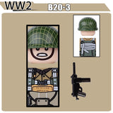WW2 Military Soldier Figures Building Blocks Soviet British Army German Camouflage Warrior Infantry Accessories Bricks Toys Gift