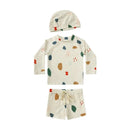 2025 Summer Baby Boys Swimsuit Long Sleeves One Piece Swimwear for Kids Toddler Cartoon UPF50+ Rash Guards Infant Bathing Sui