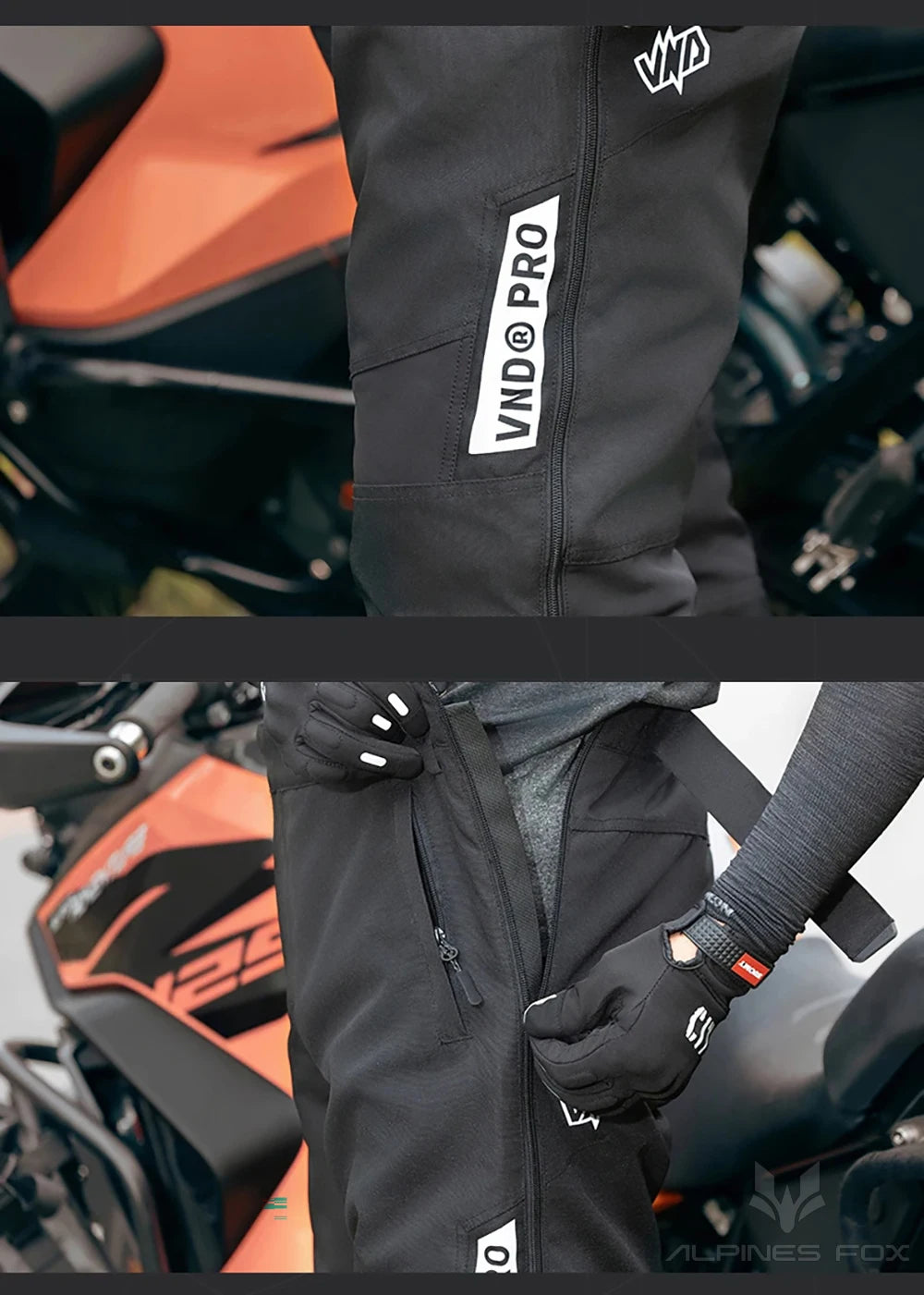 Winter Waterproof Motorcycle Overpants Quick Release Touring Moto Pants Men's Warm Windproof Motorbike Trousers CE Kneepads
