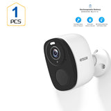 Security Cameras Wireless Outdoor, 2K 3MP Battery Powered WiFi Security Camera with Spotlight Siren, 2-Way Audio, Waterproof