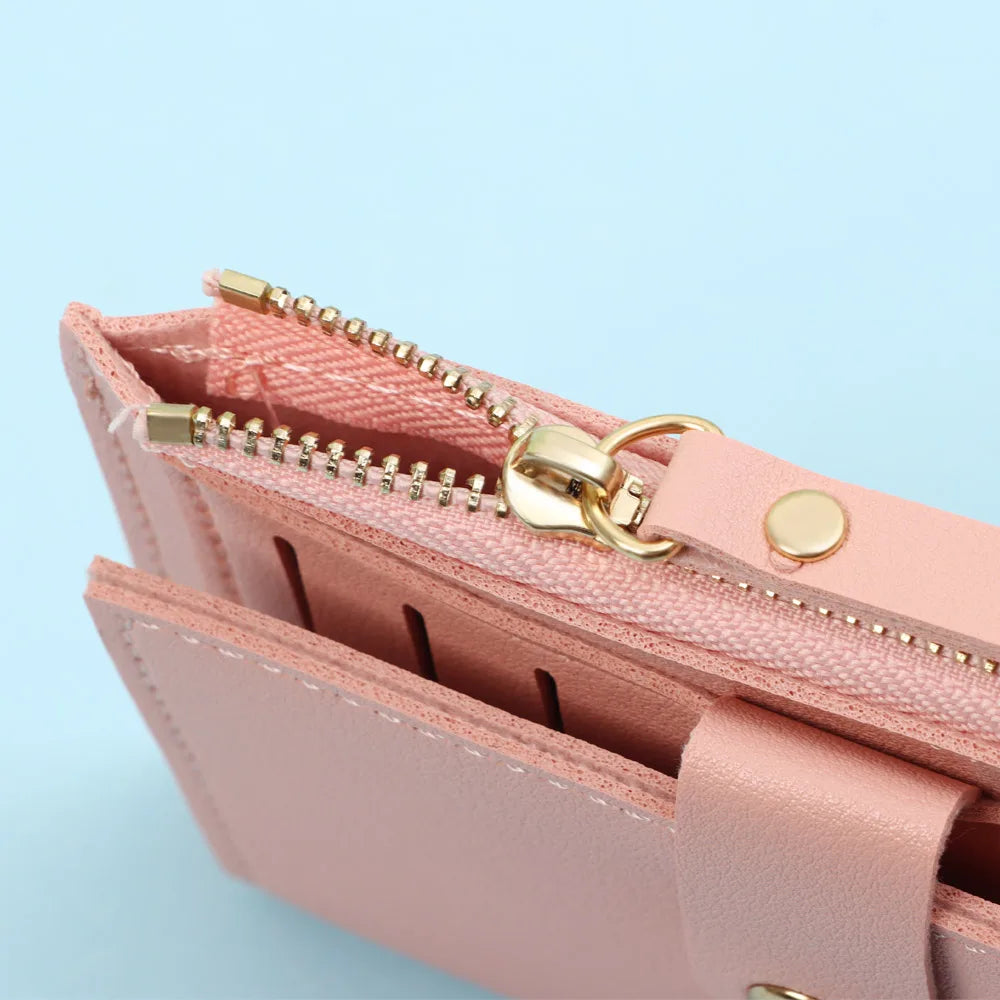 Cute Fashion PU Leather Mini Coin Purse Women Solid Color Credit Card Holder Bags Small Wallet Money Bag Purse Card Holder