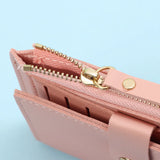 Cute Fashion PU Leather Mini Coin Purse Women Solid Color Credit Card Holder Bags Small Wallet Money Bag Purse Card Holder
