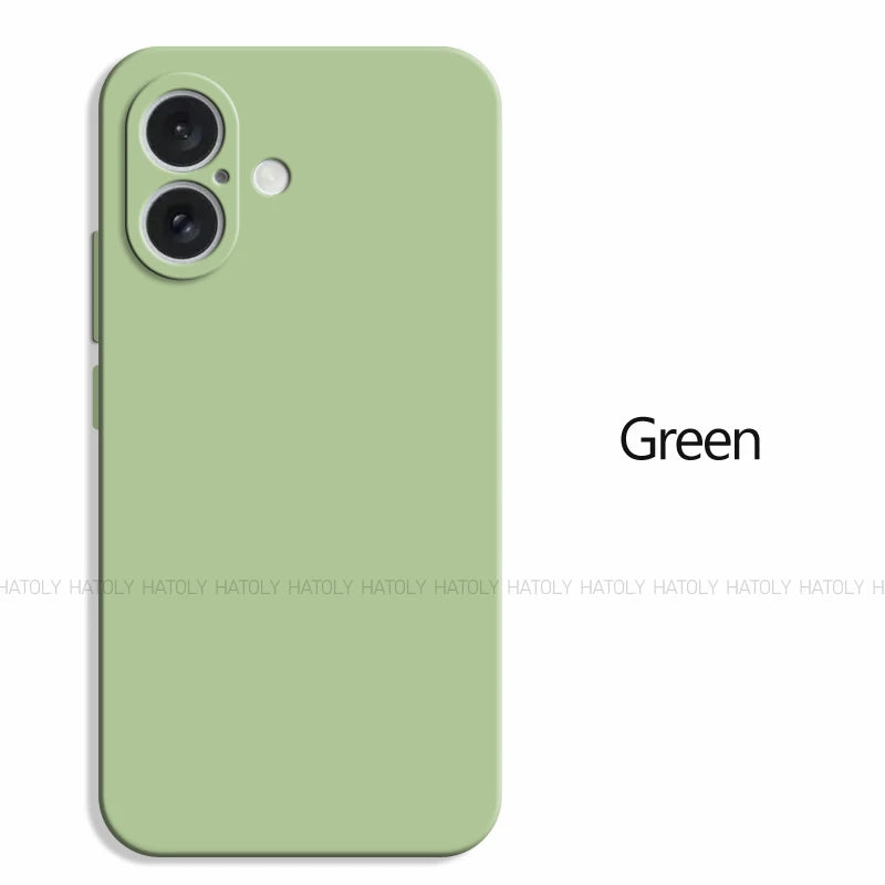 For iPhone 16 Case For iPhone 16 Pro Max Cover Original TPU Luxury Shockproof Liquid Silicone Protective Phone Cover iPhone 16