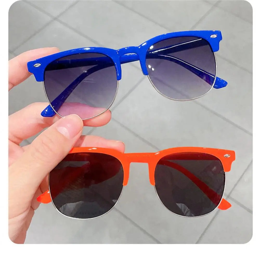 Nuevas gafas de sol para niños, modernas, coloridas, reflectantes, para niños y niñas, con protección UV400, para ciclismo al aire libre, de alta definición.