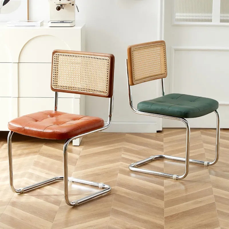 Mid-Century Modern Dining Chairs with Metal Frame, Multiple Styles Leisure chair for Kitchen, Living Room, Office , Muebles