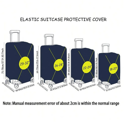 Hippie Granny Float Pattern Luggage Protective Cover, suitable for 18-32 inch luggage covers, luggage handle gloves, travel acce