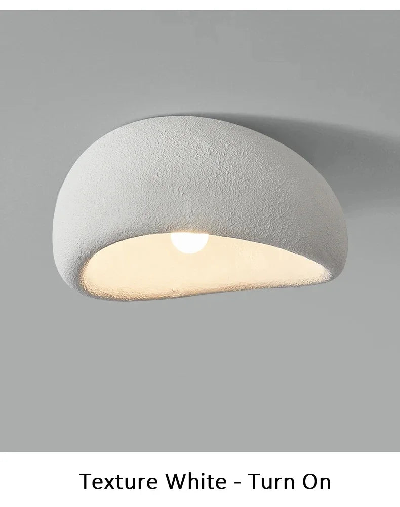 Nordic Wabi Sabi LED Ceiling Lamps Minimalist Cream Style Living Room Bedroom Ceiling Light 45/52/60/70cm Home Decor Chandeliers