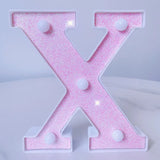 Pink Romantic Luxury LED Light 6.3-inch Pink Decorative Alphabet Number Light Battery Powered Christmas Decorative Light Wedding