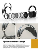 HIFIMAN SUNDARA Over-Ear Full-Size Planar Magnetic Headphones (Black) with High Fidelity Design Metal Casing