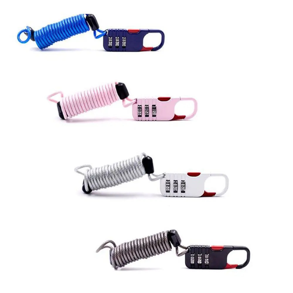Universal 3-Digit Combination Password Cable Lock Bicycle Accessories Bicycle Lock Cable Lock Security Lock Helmet Lock