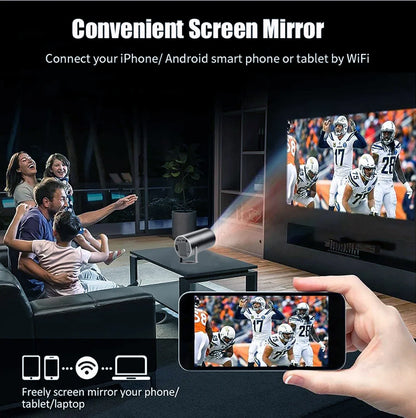 DITONG HY300 Plus Projector Android 4K 1280*720P Video Cinema Outdoor Portable Outdoor home hd led Projetor hy300 pro Upgraded