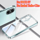 For POCO F7 Cases Ultra-thin Plating Silicone TPU Case For Redmi Turbo 4 Pro F7 Ultra F7 Pro Electroplating Transparent Cover