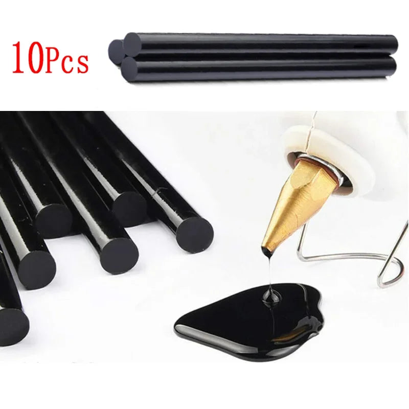 Car Glue Sticks Car Body Dent Repair Glue Sticks Black High Viscosity Hot Melt Glue Strong Adhesion Stick Car Repair Tool 10pcs