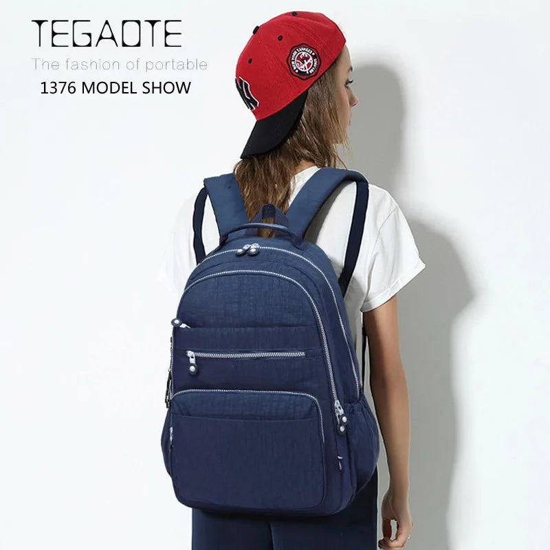 Popular Backpack Women Nylon waterproof bookbag Female Travel bagpack Climbing Packbag Multiple pockets Schoolbag Girls tote