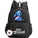 Mochila Disney Lilo Stitch para niñas, niños y adolescentes, informal, escolar, de viaje, con orejas de conejo