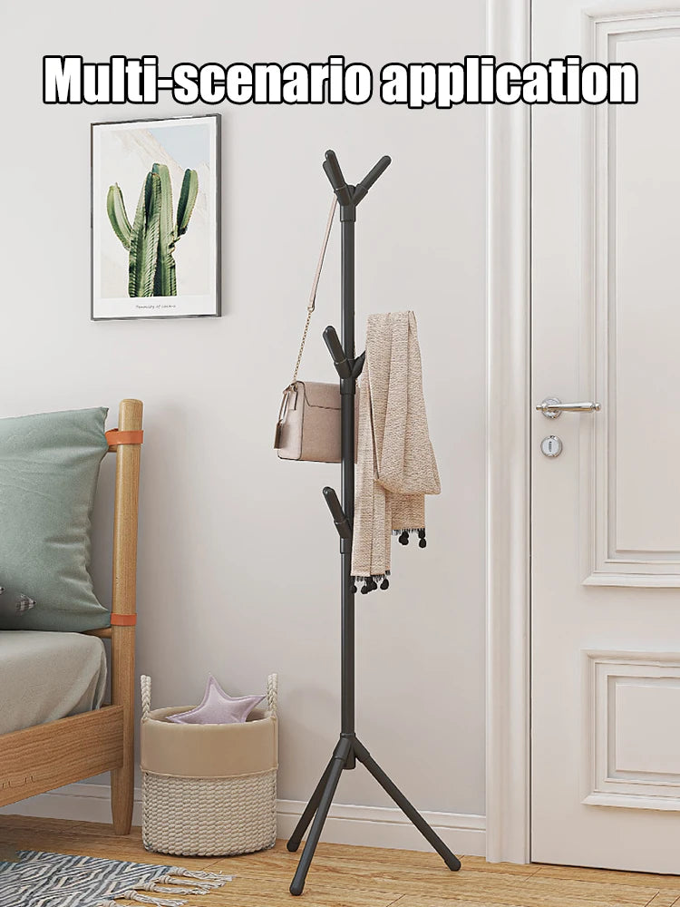 Perchas irregulares de suelo fáciles de montar, perchas de hierro forjado para oficina, perchas verticales para dormitorio, perchas creativas para vestíbulo