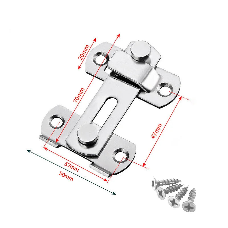 Pestillo de seguridad para puerta, pestillo de palanca de acero inoxidable de 180 grados, pestillo deslizante para granero, pestillos para puerta de armario con ventana