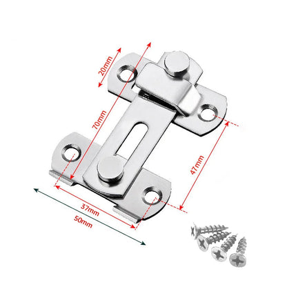 Door Lock Guard Latch Bolt 180 Degree Stainless Steel Toggle Latch Sliding Barn Lock Hardware Gate Latches for Window Closet