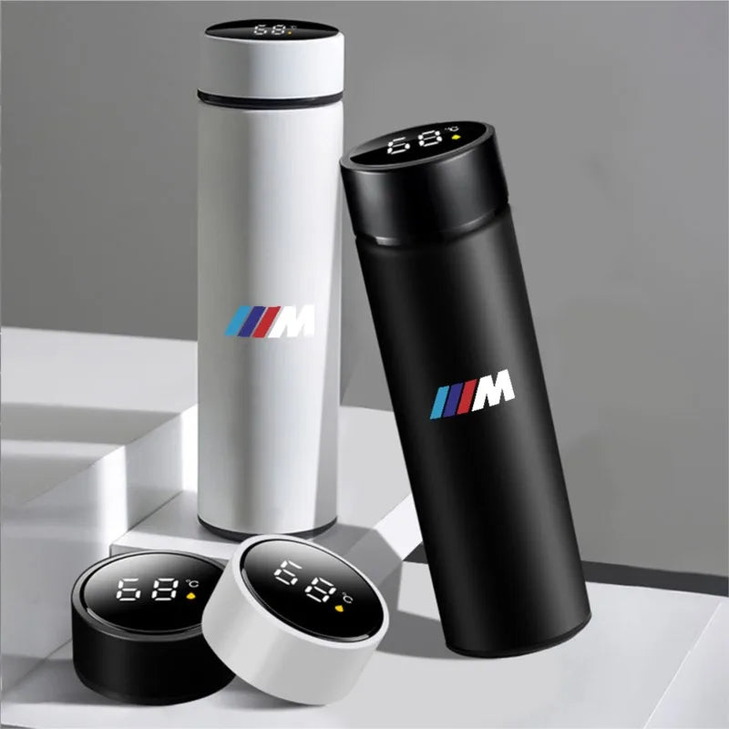 Termo inteligente con pantalla de temperatura, de acero inoxidable 304, con aislamiento al vacío, para BMW M Performance.