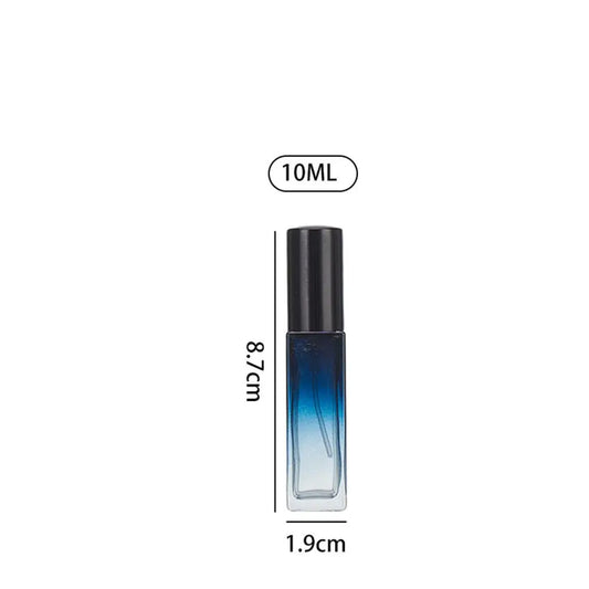 5ml/10ml Gradient Color Perfume Bottle Square Glass Spray Bottle Travel Portable Sample Fragrance Atomizer Refillable Container