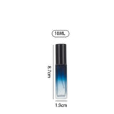 5ml/10ml Gradient Color Perfume Bottle Square Glass Spray Bottle Travel Portable Sample Fragrance Atomizer Refillable Container