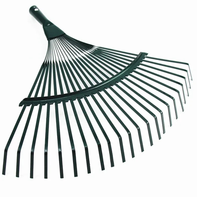 Realmote Rake 22 Toothed Rake Dead Leaf Rake Steel Wire Garden Gardening Tools Agriculture