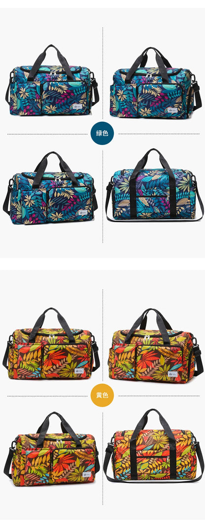 Oxford Leaves Large Capacity Travel Tote 2026 New High Quality Durable Bags Portable Daily Commute Versatile Travel Bags