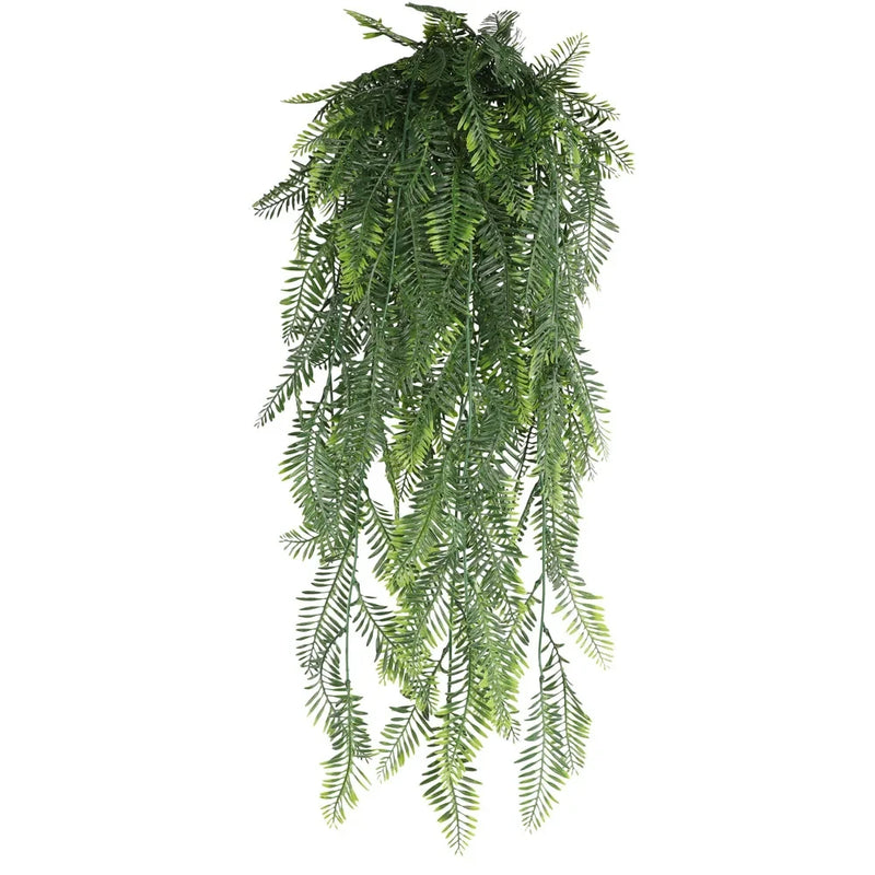 90cm Persian fern Leaves Vines Home Room Decor Hanging Artificial Plant Plastic Leaf Grass Wedding Party Wall Balcony Decoration