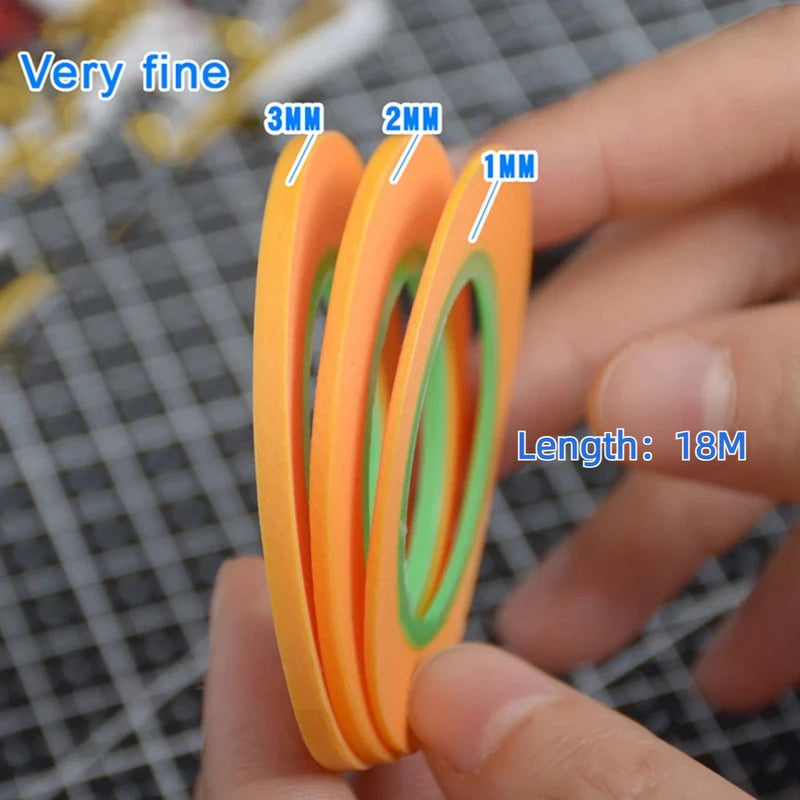 3/4/9 Rolls Model Masking Tape Fine Line DIY Cover Tape for Hobby Gundam Model Paint Tool 1/2/3/6/8/10/12/15/18/20/24/30mm