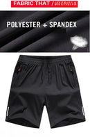 Summer Ice Silk Shorts Men'S Summer Beach Pants Casual Loose Thin Basketball Sports Running Shorts Sweat Wicking Hygroscopic