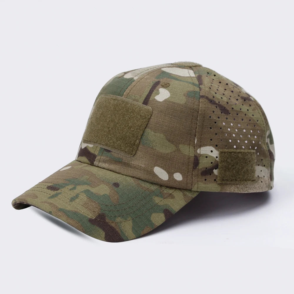 1/2pcs New Men's Camouflage Baseball Cap Breathable Sunscreen Hat Outdoor Sports Hunting Hiking Camping Beach Fishing Sun Hat
