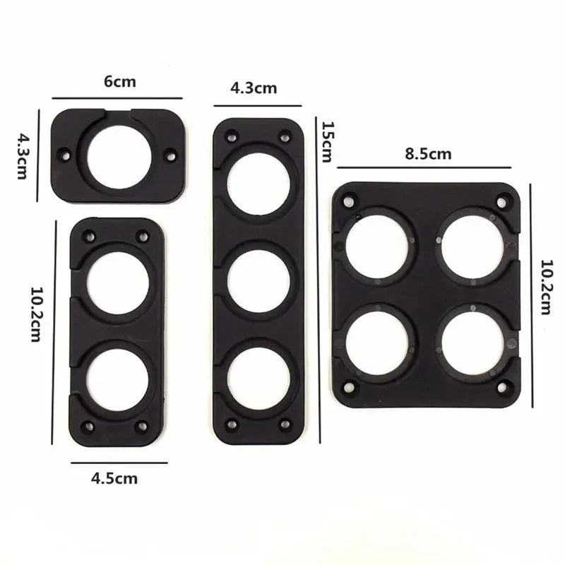 1Pc 2025 DIY Car USB Charger Switch Voltmeter Panel Marine Cigarette Lighter Voltmeter Power Outlet Socket Panel Mount Holder