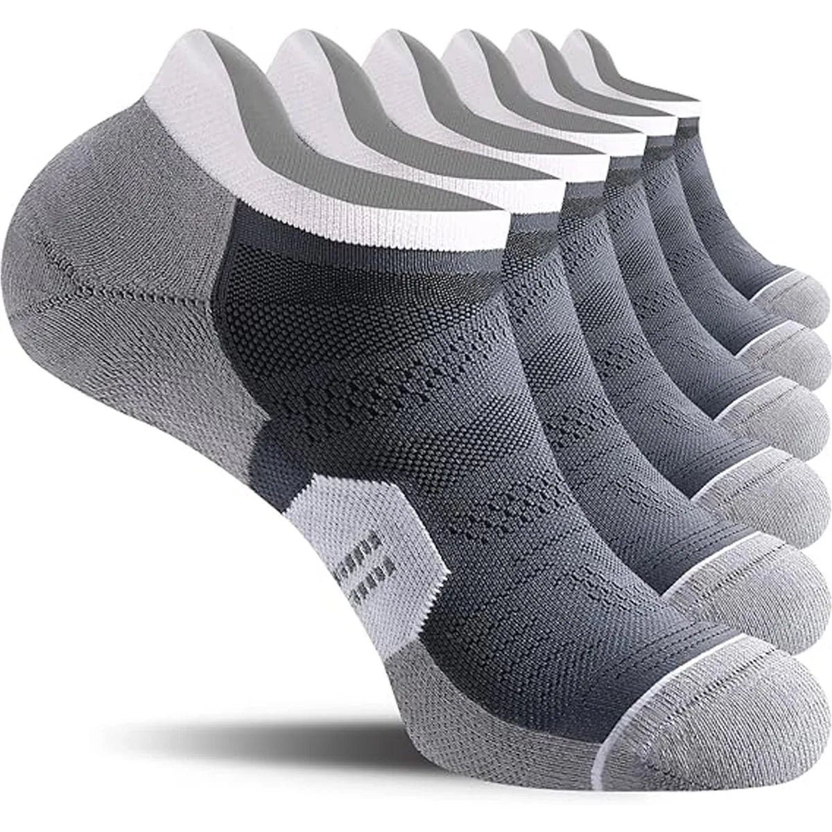3/6 pairs of breathable and non slip invisible boat socks for men and women, ankle running socks, outdoor fitness socks