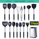 1-Pack Silicone Kitchenware Cooking Utensils Kitchen Accessories Spatula Turner Heat-resistant Soup Spoon Pasta Colander Shovel