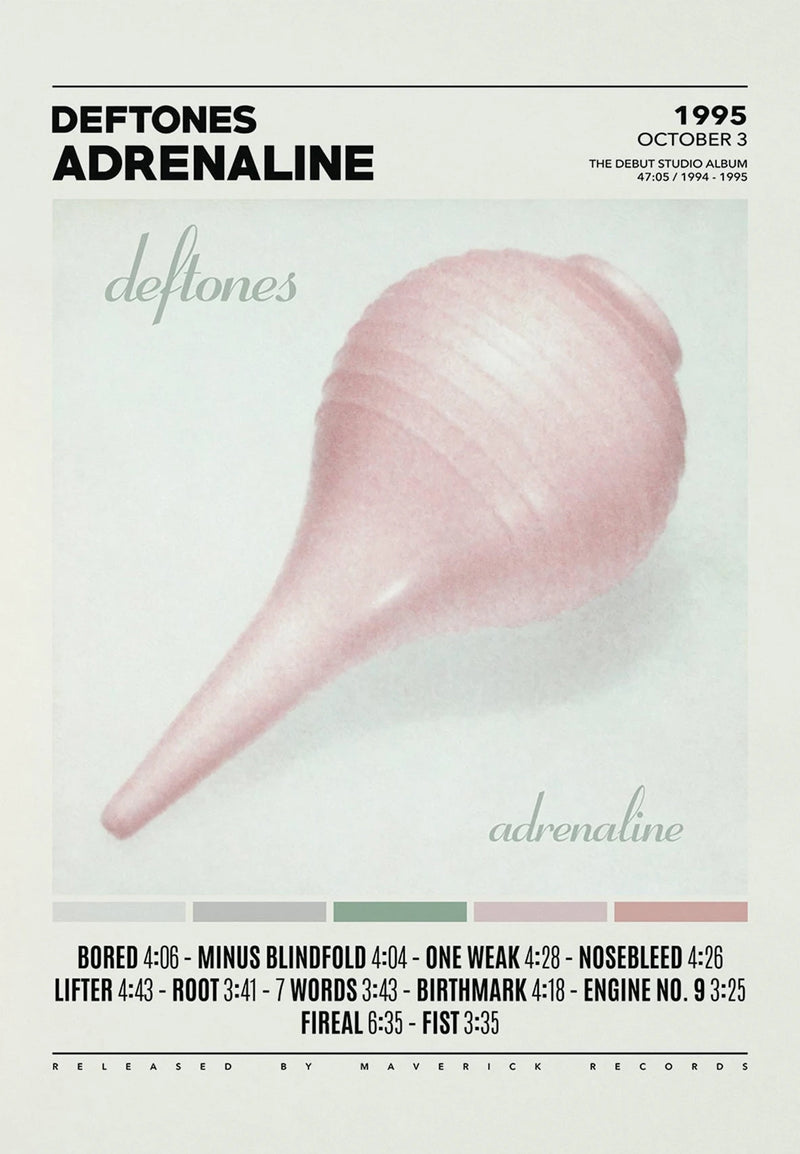 Deftones Band Poster Print Canvas Painting Around the Fur/Saturday Night Wrist Music Album Cover for Room Home Wall Art Decor