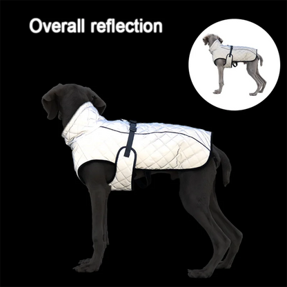 Reflective Pet Dog Outdoor Jacket Pet Coat Vest Winter Warm Reflective Cotton Dogs Clothing for Large Middle Dogs  Labrador
