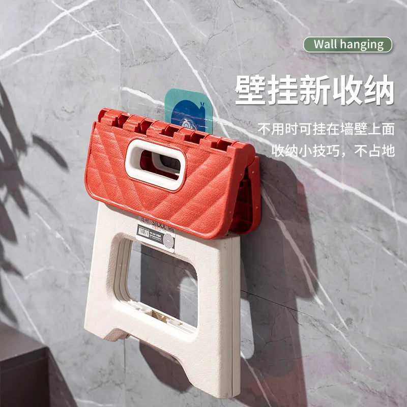 Portable Folding Stool Thickened Plastic Campstool Mini Hand Held Chairs Outdoor Activities Fishing Bench Household Space Saving