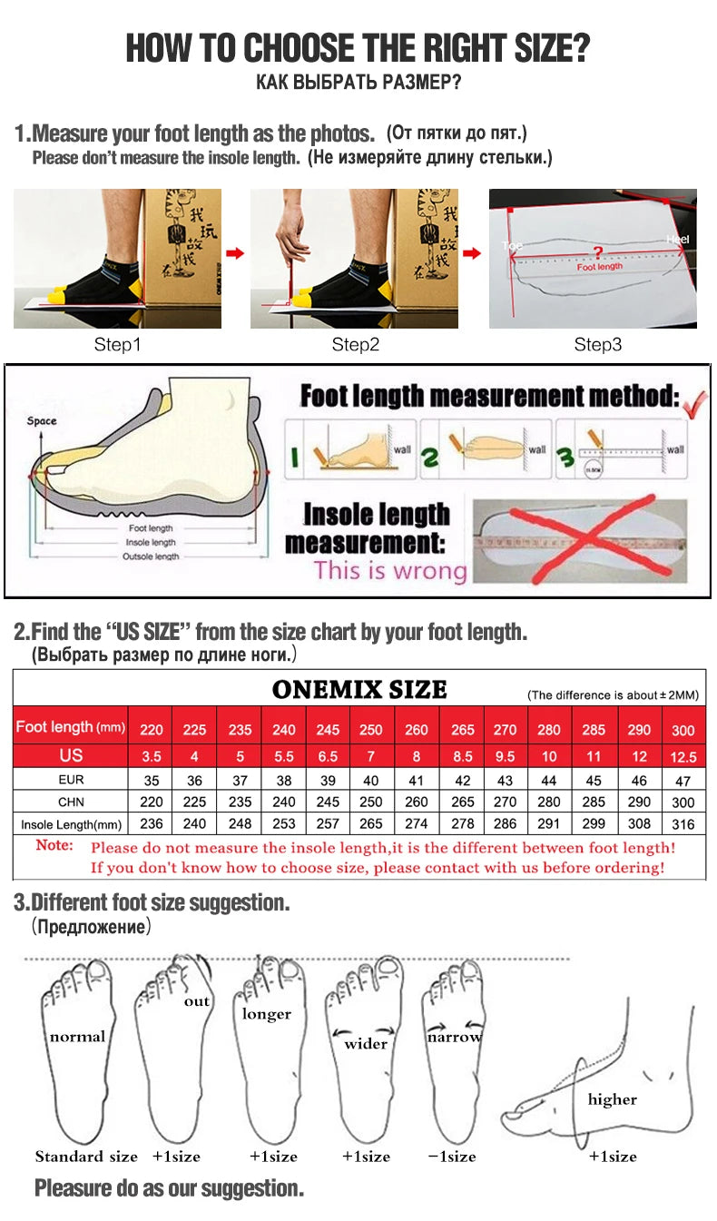 ONEMIX Running Shoes for Men Super Light Outdoor Athletic Training Jogging Sneakers Anti Slip Wear-Resistant Walking Shoes